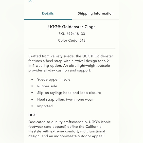 UGG Goldenstar Clogs 8 New in Box Authentic - Picture 4 of 7